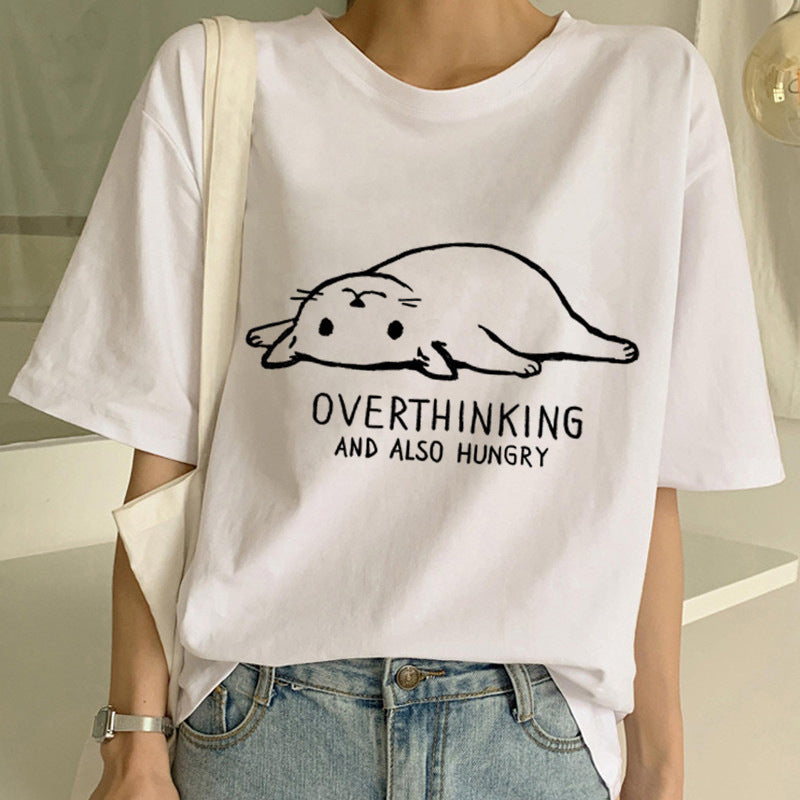 T-shirt Unissexo Divertida de Gato 😺👕