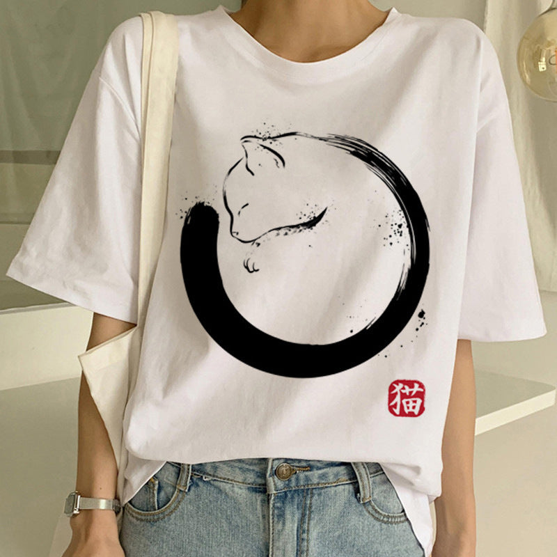 T-shirt Unissexo Divertida de Gato 😺👕