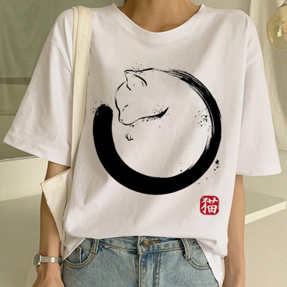 T-shirt Unissexo Divertida de Gato 😺👕