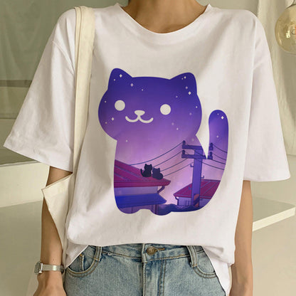 T-shirt Unissexo Divertida de Gato 😺👕